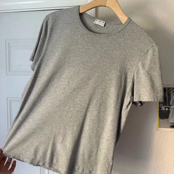 ASKET heather grey crew neck short sleeve tee t-shirt